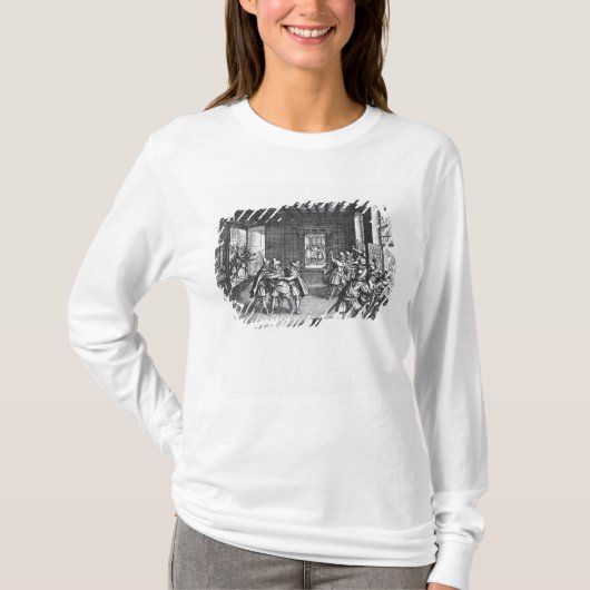 1618年にプラハのDefenestration Tシャツ (正面)
