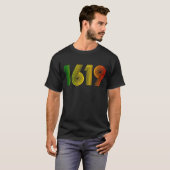 1619ヴィンテージ黒歴史月私たちの祖先 Tシャツ (正面フル)