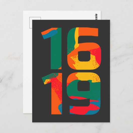 1619先祖のアフリカプライド黒史 ポストカード (正面/裏面)