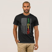 1619先祖アフリカプライド黒史 Tシャツ (正面フル)