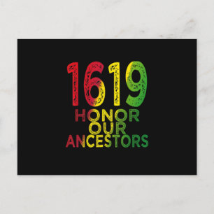 1619 Our Ancestors Projectブラックヒストリ月 インビテーションポストカード