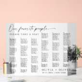 162人結婚までのアルファベット座席表 アクリルサイン (ウェディング)