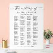 162人結婚までのアルファベット座席表 アクリルサイン (ウェディング)