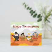 1621モダン年の感謝祭の漫画。 シーズンポストカード (スタンド正面)