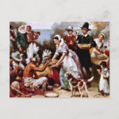 1621年の最初の感謝祭。ポストカード シーズンポストカード (正面)