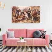 1621年の最初の感謝祭 | c.1932 キャンバスプリント (インサイチュ (リビング))