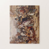 1621年の最初の感謝祭 | c.1932 ジグソーパズル (縦)