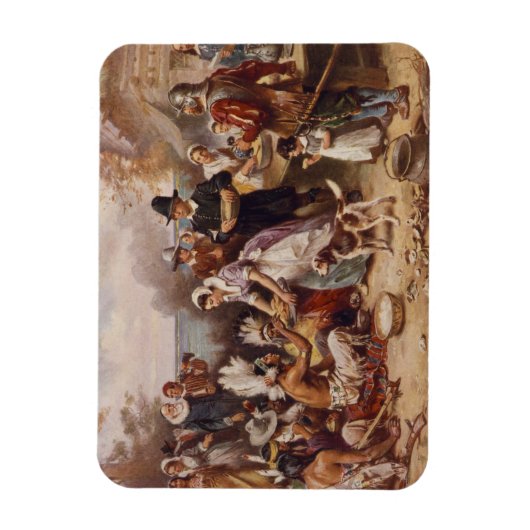 1621年の最初の感謝祭 | c.1932 マグネット (縦)