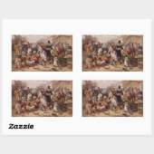 1621年の最初の感謝祭 | c.1932 長方形シール (シート)