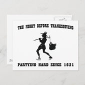 1621年以来の感謝祭の懸命前の夜 シーズンポストカード (正面/裏面)