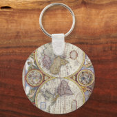 1626年からの世界地図 キーホルダー (正面)