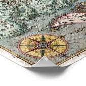 1627バージニアの地図 ポスター (角)