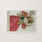 1630年についての豊かな女性の習慣(着色されたengra ジグソーパズル (横)