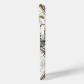 1630年のヘンドリック・ホンディウスによるアンティークオールドワールドマップ Case-Mate iPhoneケース (裏面 / 左)