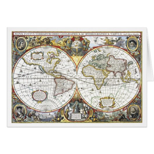 1630年のヘンドリック・ホンディウスによる古地図 (正面横)