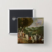 1631年にルイ14世の結婚のアレゴリー 缶バッジ (正面&裏面)