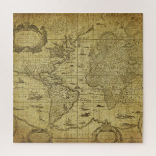 1635世界地図：ヴィンテージスタイル ジグソーパズル