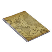 1635世界地図：ヴィンテージスタイル ノートブック (右側)