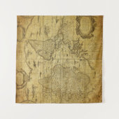 1635年のヴィンテージ地図 タペストリー (正面(横))
