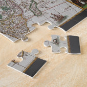 1635年頃のアフリカの古地図 ジグソーパズル (側面)