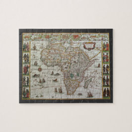 1635年頃のアフリカの古地図、旧世界 ジグソーパズル
