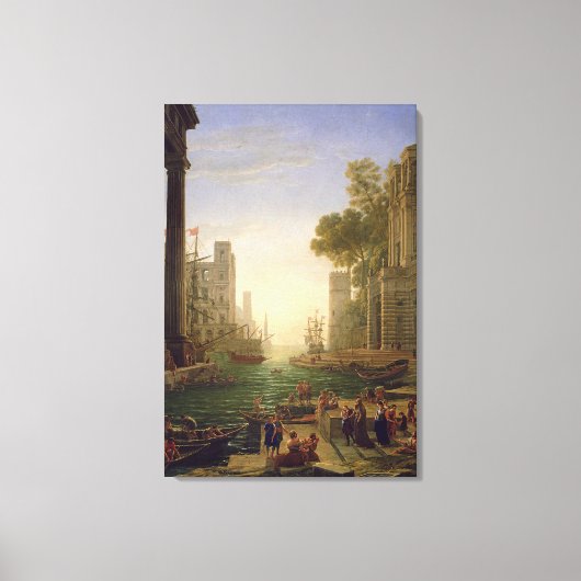 1637年–39オスティアで聖ポーラロマの上陸 キャンバスプリント (正面)