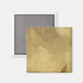 1638年、漁師が網を敷く川の風景 マグネット (正面/裏面)