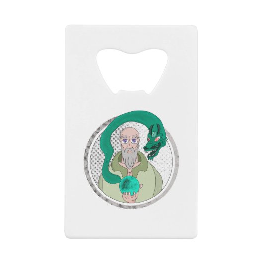 163.僧と竜 クレジットカード栓抜き (正面)