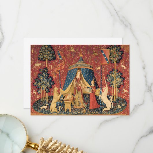 163.老師の婦人と一角獣 サンキューカード (正面/裏面インサイチュ)