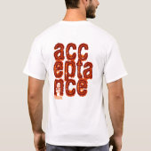 164オレンジ色の受入れ Tシャツ (裏面)