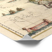 1640マップ"Nova Belgica Et Anglia Nova" ポスター (角)