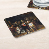 1642年、レンブラントの宿直 スクエアペーパーコースター (アングル)
