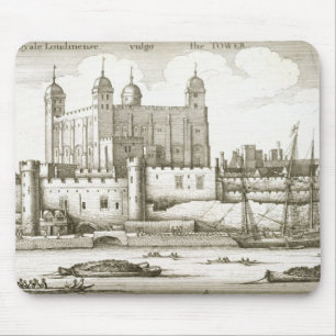 1647年ロンドン塔(版木、銅版、版画) マウスパッド