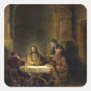 1648年の夕食会(パネル油) スクエアシール
