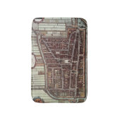 1649年からのデルフトのレプリカ市地図 バスマット (正面縦)
