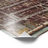 1649年からのデルフトのレプリカ市地図 フォトプリント            (角)