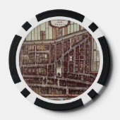 1649年からのデルフトのレプリカ市地図 ポーカーチップ (裏面)