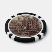 1649年からのデルフトのレプリカ市地図 ポーカーチップ (シングル)