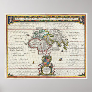1650年 ヤンソン古代世界地図 ポスター