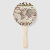 1652世界の地図ドンカー海アトラス世界地図 ハンドファン (正面)