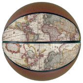 1652世界の地図ドンカー海アトラス世界地図 バスケットボール (正面)