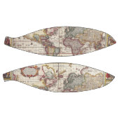 1652世界の地図ドンカー海アトラス世界地図 バスケットボール (パネル)