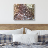 1652年からのロッテルダムのレプリカ市地図 キャンバスプリント (インサイチュ (寝室))