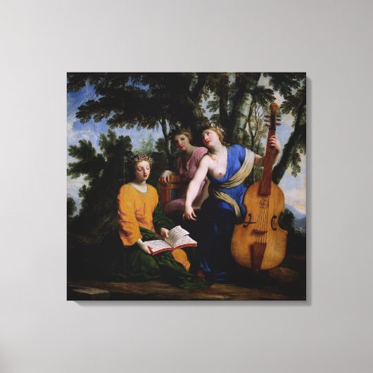 1652年～55年のムース・メルポメネ、エラト、ポリムニア キャンバスプリント (正面)