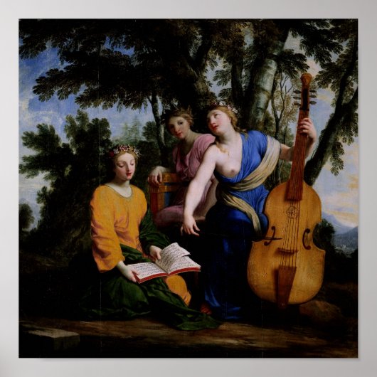 1652年～55年のムース・メルポメネ、エラト、ポリムニア ポスター (正面)