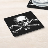 1653トリビュート紙バーコースター スクエアペーパーコースター (アングル)