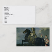 1653年馬上のスウェーデン(1626-89年)のクリスティーナ( 名刺 (正面/裏面)