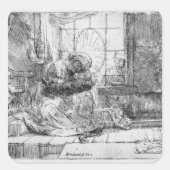 1654年、猫を飼った聖家 スクエアシール (正面)