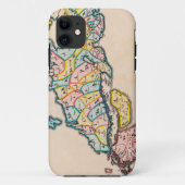 1655年頃のアンティークの古い地図 Case-Mate iPhoneケース (裏面)