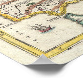 1657シャルルマーニュ帝国のヤンソン地図 ポスター (角)